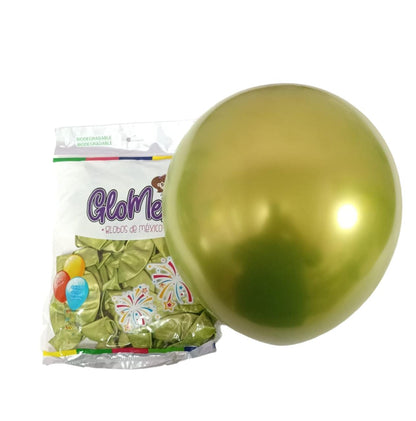 Bolsa de Globos Glomex #5 C/100 Cromado Glomex