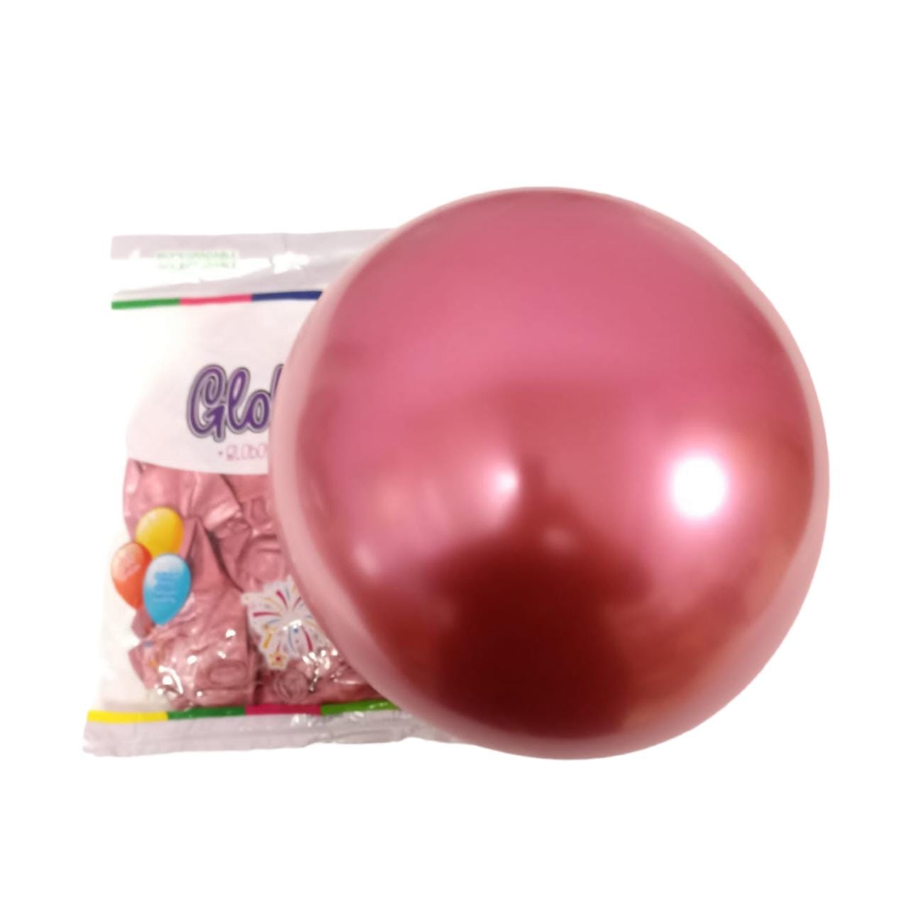 Bolsa de Globos Glomex #5 C/100 Cromado Glomex