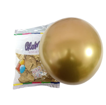 Bolsa de Globos Glomex #18 C/25 Cromado Glomex