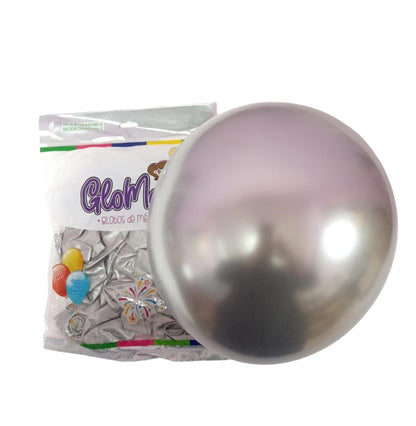 Bolsa de Globos Glomex #5 C/100 Cromado Glomex