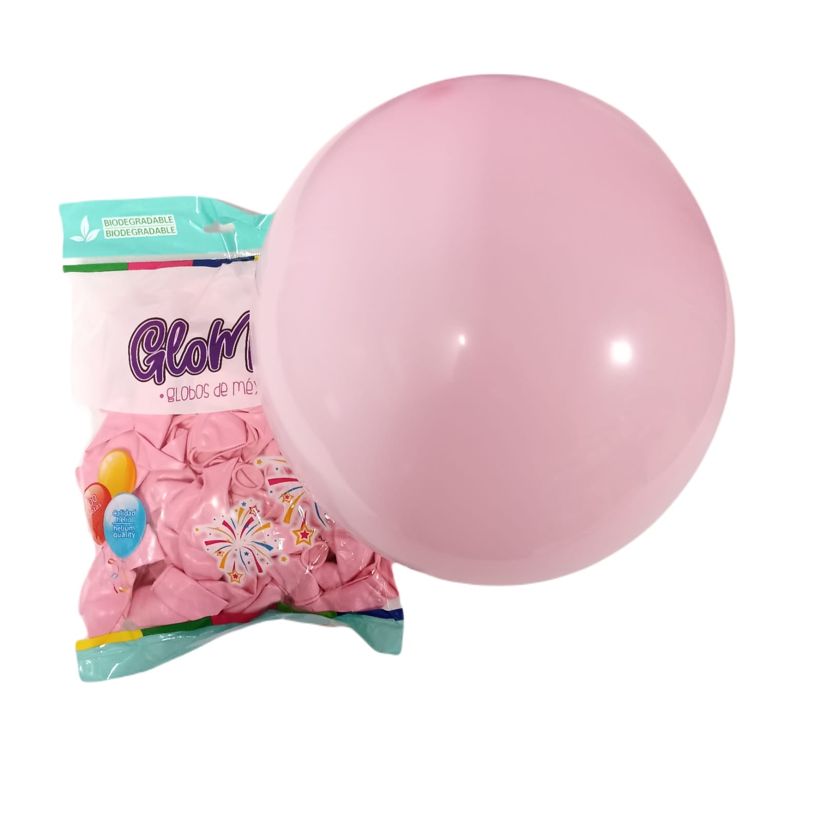 Bolsa de Globos Glomex #5 C/100 Pastel Glomex