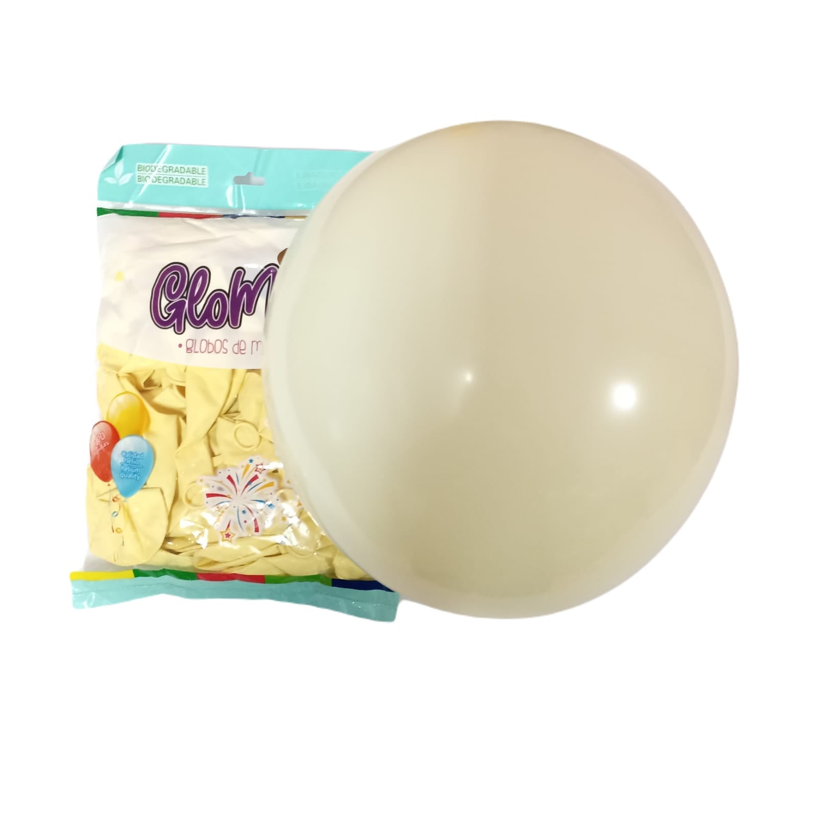 Bolsa de Globos Glomex #5 C/100 Pastel Glomex