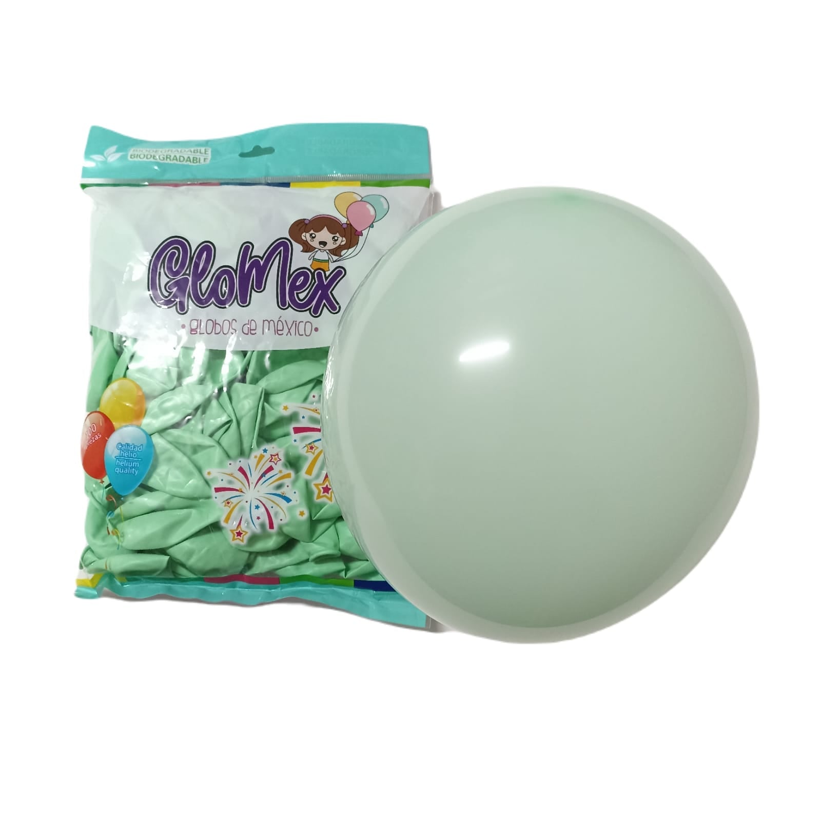 Bolsa de Globos Glomex #5 C/100 Pastel Glomex